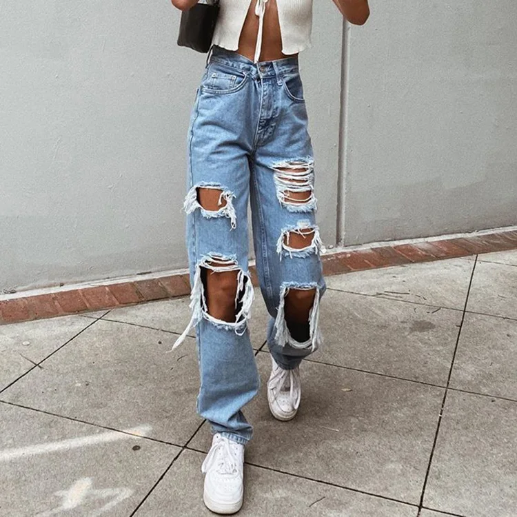 Wholesale Jeans Ripped Washed Ladies Denim Trousers Woman Boyfriend Jeans  Para Dama - Buy That's Boyfriend Jeans For Women,Woman Jeans  Boyfriend,Jeans Para Dama Product on 
