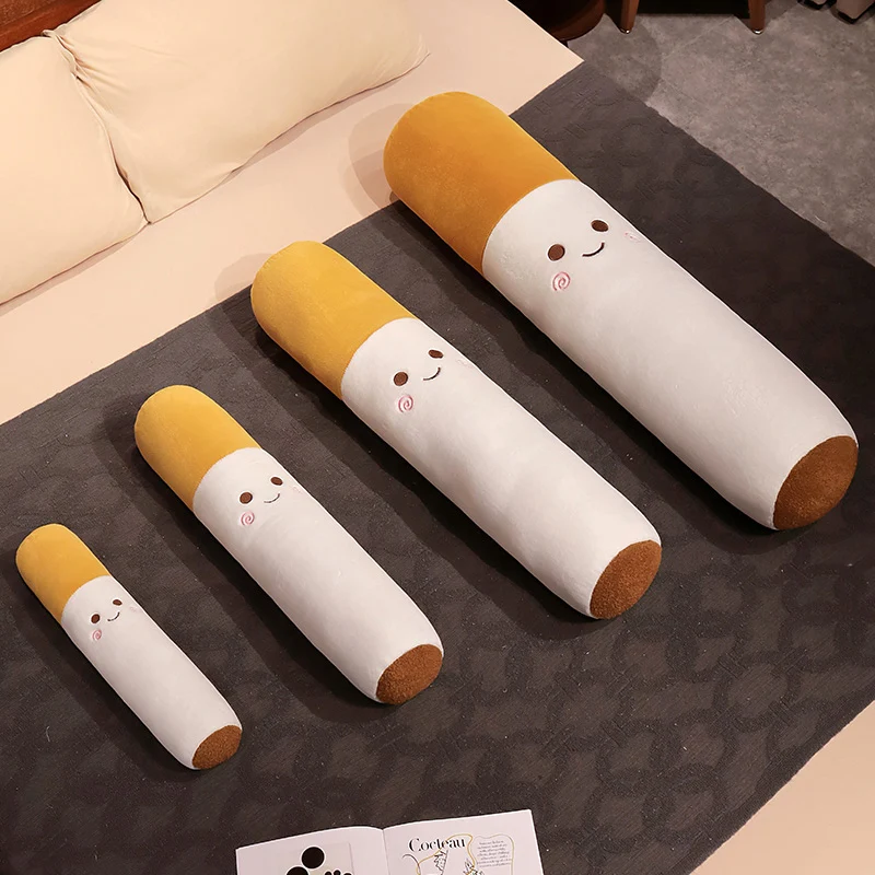 Creative Smoking Cylindrical Sleeping Cushion Cigarette Pillow Smulation  Plush Cigarette Pillow