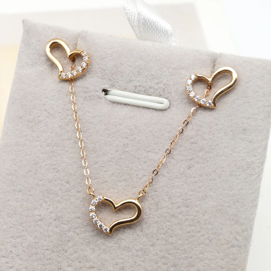 18k Vergoldet Schmuck-Set - Ohrringe & Halskette Für Frauen