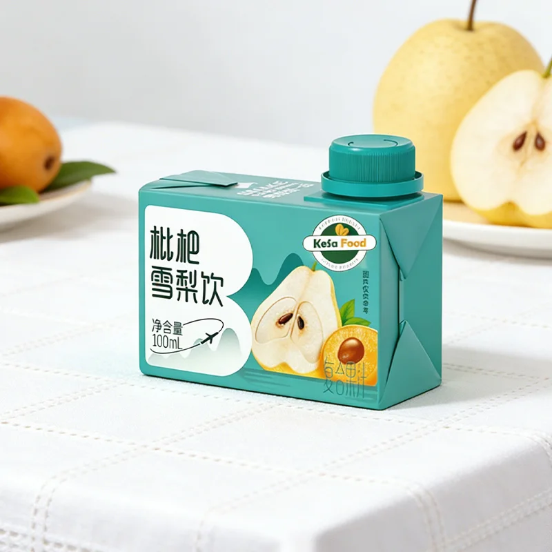 100ml ナチュラルハラール認証 ビワと洋梨風味のフルーツジュースドリンク 24本