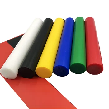 Extruded colored UHMWPE engineering plastic rods 20-300mm diameters wear-resisting rods and bars