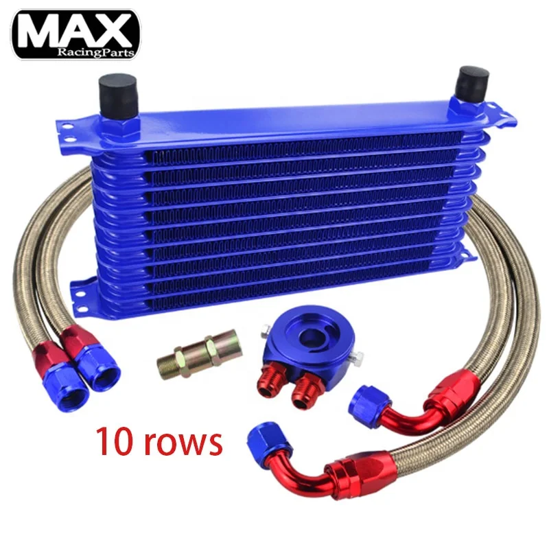 Kit Refroidisseur D’Huile Transmission 6 Rangées – Radiateur Huile Auto Universel + Accessoires – Pour Boîte Auto Ou Manuelle – Alliage Aluminium Haut De Gamme