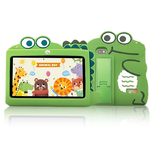 Wintouch 2024 Crocodile 7 Inches Shell Kids Tablet  Android Tablet Wifi Education Android 7 Kids Tablet With Kids Mode and IWawa