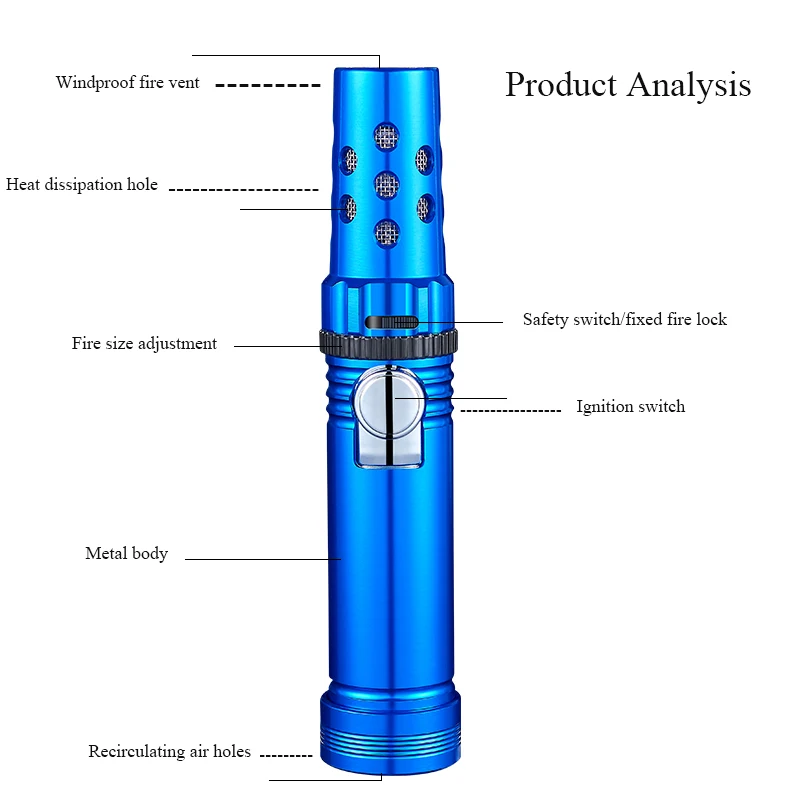 DEBANG Jet Torch Powerful Lighter Rechargeable Jet Hot Selling Products 2025 Metal Alloy Torch Lighter for Outdoor BBQ Camping