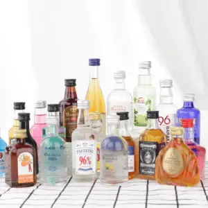 Hot Sale 50ml Pocket-Sized Alcohol Bottles  Cheap Party Mini Liquor for Bar/Gift/Sample  MOQ 2400pcs