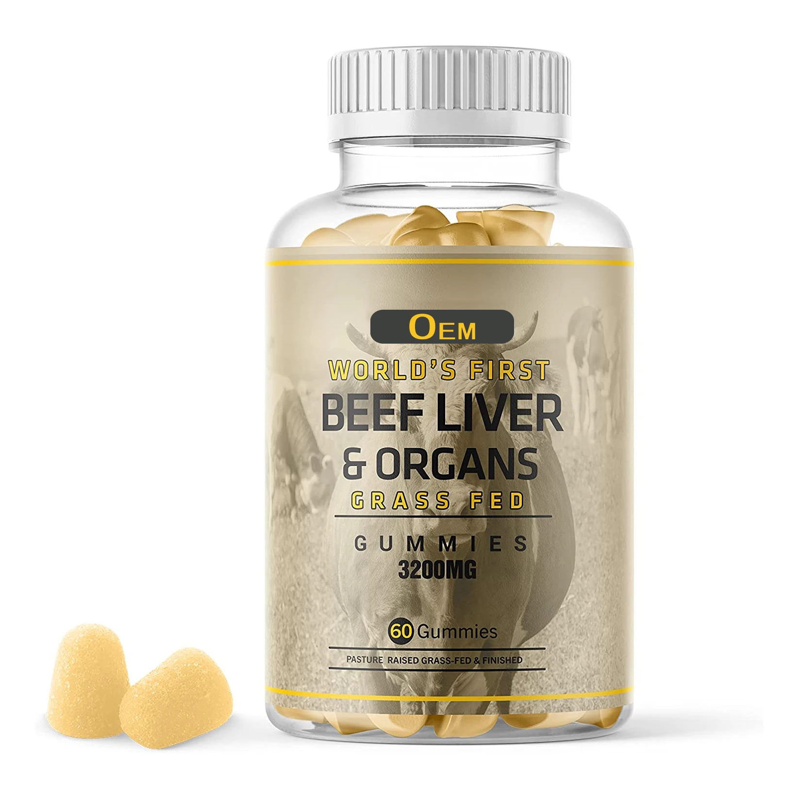 Grassfed Beef Liver And Organs Gummies Advanced Supplements With Beef