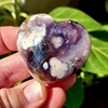 Coeur d'agate fleur bleue