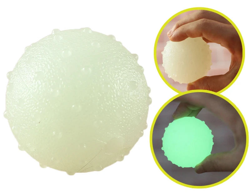 Light Up Dog Ball Glow In The Dark Rubber Dogs Fetch Toy Balls Come