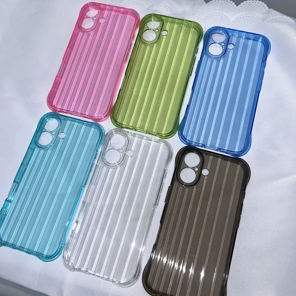 Funda Transparente Para Iphone 16 Pro Max Plus Color Caramelo Equipaje De Viaje Múltiples Colores Sjk511 Laudtec  