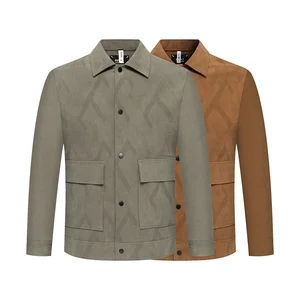 High Quality Custom Private Label Twill Men's Jacket Irregular Fabric with Pockets Work Oversized Jacket