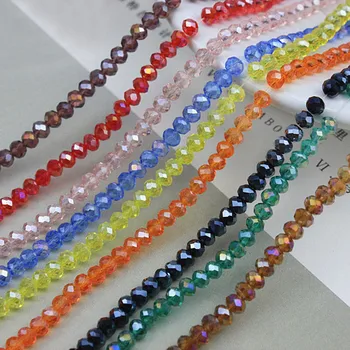 1mm 2mm 3mm 4mm 6mm 10mm colorful diy jewelry accessories wheel glass crystal loose strands beads wholesale 8mm flat back beads