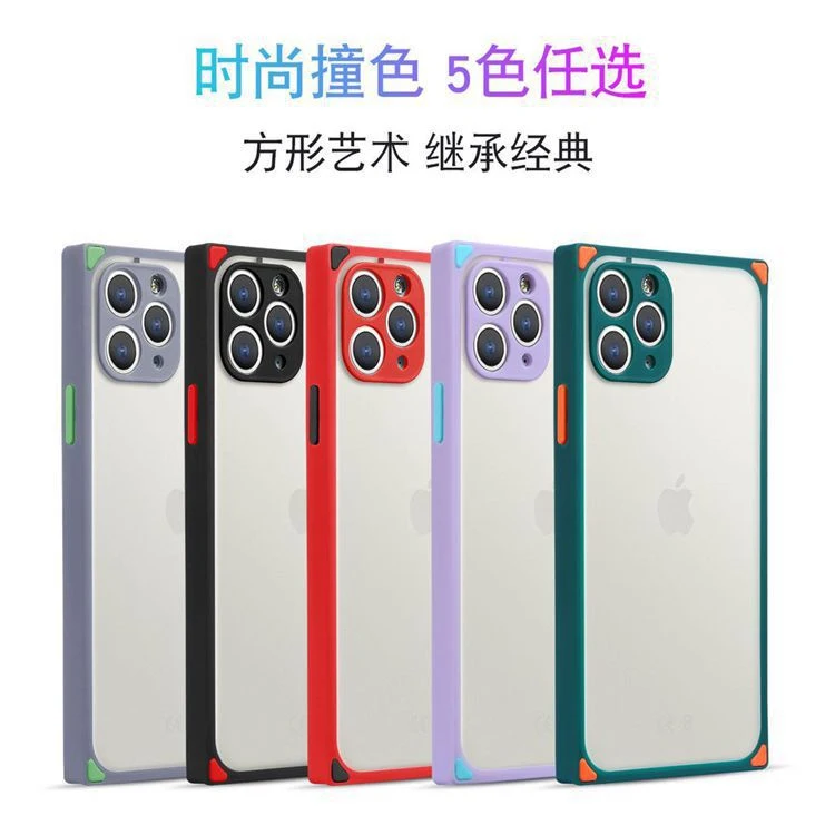 Clear Translucent Squared Frosted Smoke Case Back Cover for Vivo V11 Pro V21 V21E Matte Back Cover
