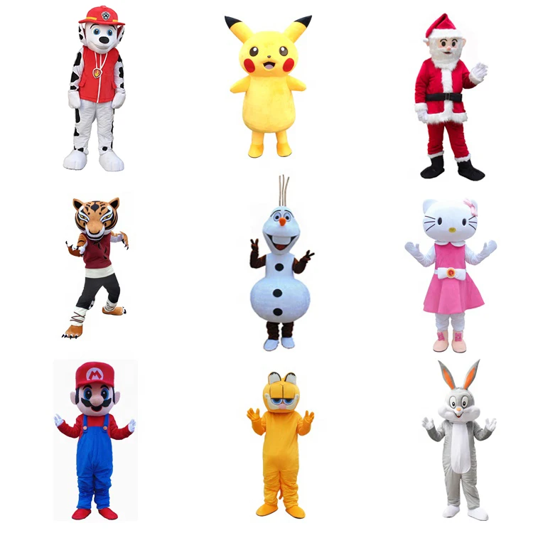 High quality Party popular adult cartoon character animal mascot costume