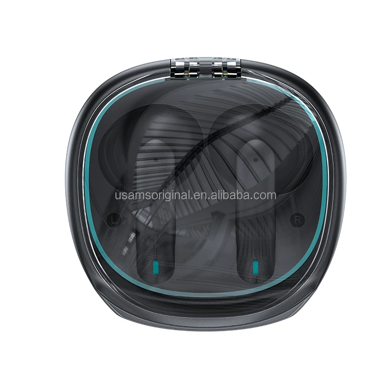 USAMS XJ13 Noise Cancellation Transparent Shell TWS ENC Wireless Earphones Gaming Earbuds for Mobile Games