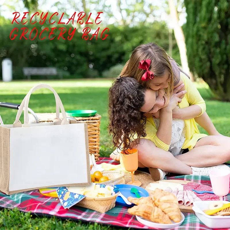 Wholesale Eco-Friendly Cotton Canvas Makeup Bag with Zipper Double Sided Accessory Pouch Custom Pattern Cosmetic Pouch details