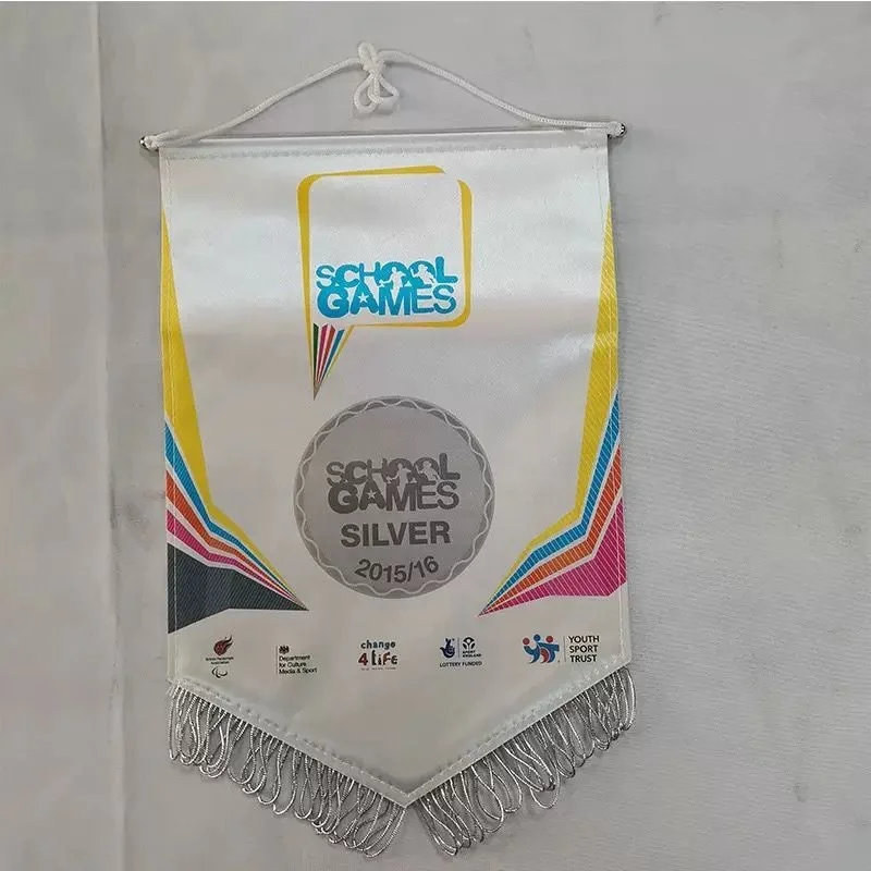 Mini Football Team Soccer Games Custom Logo Design Sports Club Exchange Pennant Flag