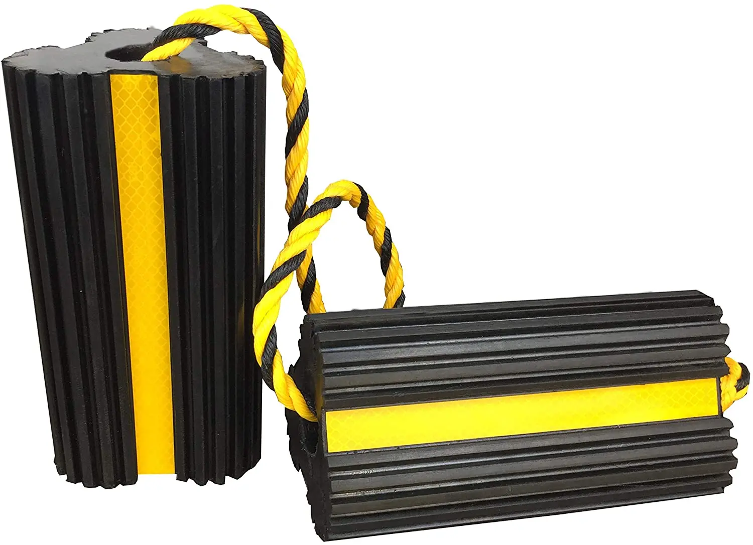 Heavy-Duty Aircraft Rubber Wheel Chock Durable Ploy Rope for Aircraft Truck RV Travel Trailer Helicopter for Car Parking Lot factory