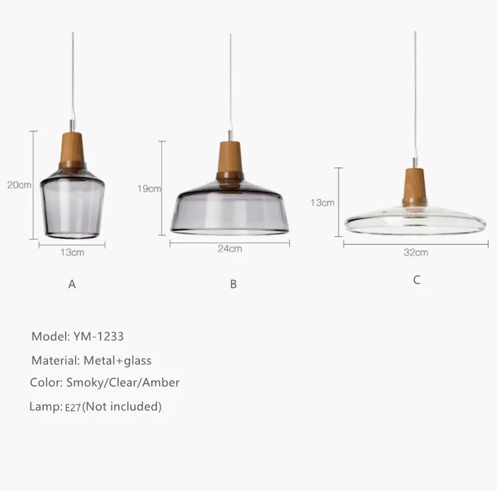 Nordic pendant restaurant modern hanging lights luxury small  pendant dining hand blown special glass pendant light