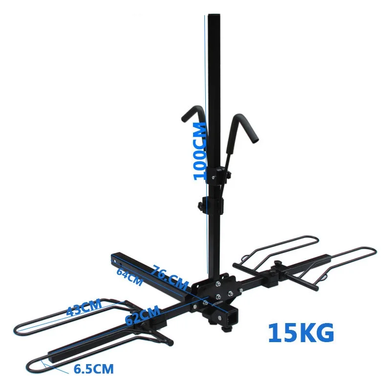 2bike Platform Bicycle Carrier For Car Suv Truck Tow Trailer 2" Hitch