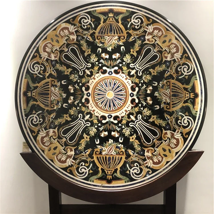 product stone tile round wall inlay water jet medallion picture pattern-1