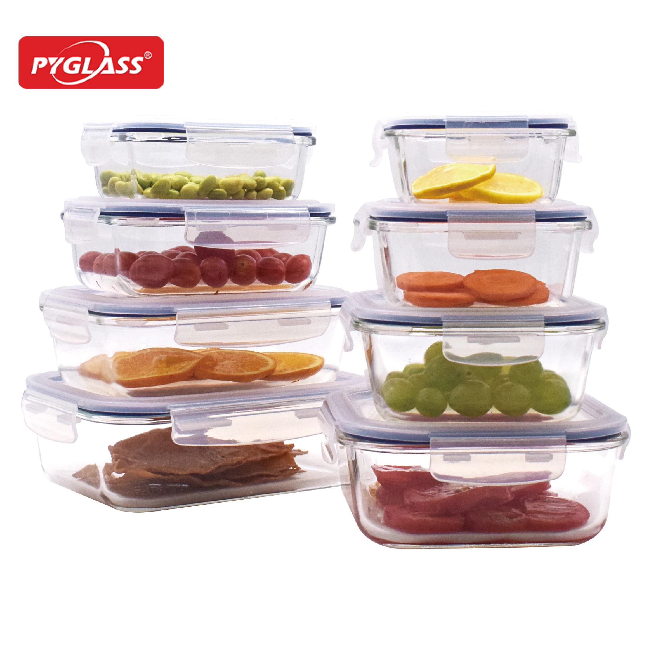 5pcs Glass Food Storage Containers With 3 Compartments, With Upgraded Snap  Locking Lids, Meal Prep Glass Airtight Leakproof Set, Home Container Suitab