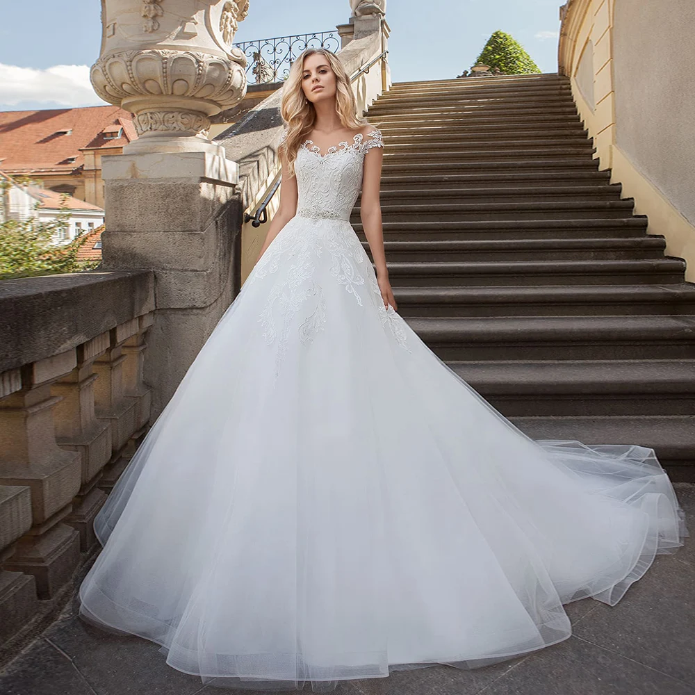 custom made white wedding dress robe mariee shiny beading