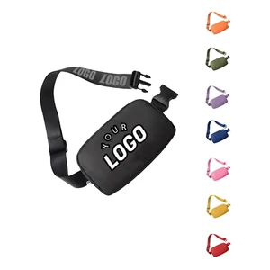 Custom Women Waterproof Nylon Everywhere Yoga Lulu Bag Crossbody Sling Bum Belt With Logo Print Waist Bag Fanny Pack For Women