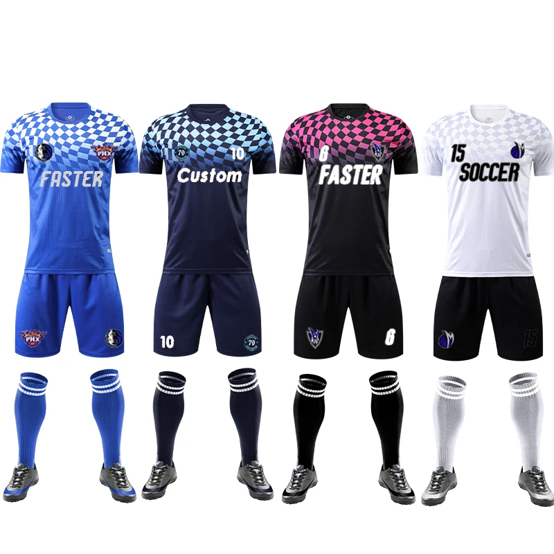 2023 2024 Customized Soccer Jerseys Low MOQ Cheap Training Suit Adult Teams Maker Soccer Wear Uniform