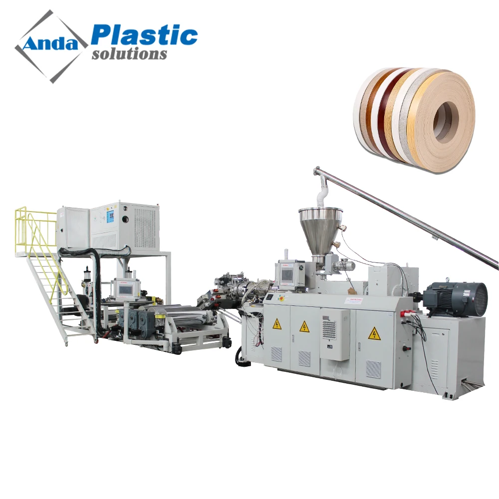 Plastic PVC Calender Edge Banding Making Machine Extrusion Production Line
