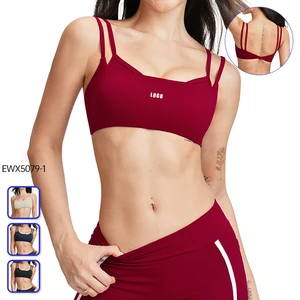 Custom High Quality Breathable Eco-Friendly Workout Backless Yoga Fitness Plus Size Sports Comfortable Gym Bra for Women
