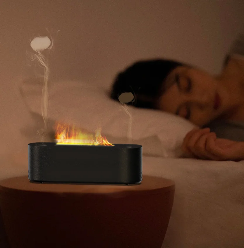 2023 New Released 3D Flame Aromatic Diffuser Air Humidifier With 320ml Large Capacity Water Mist Machine for Winter Dry Weather