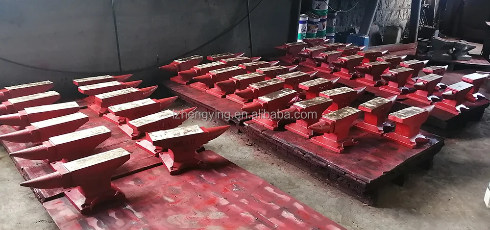 【アンビル】角床 鍛造品 665×150×H310　120キロ 鍛冶職人様 金床 115kg アンビル 685mm ツノ付き 大型 －中古機械工具