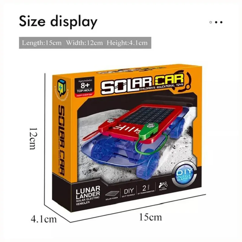 Лидер продаж на Amazon пластиковая обучающая игрушка гоночный автомобиль головоломка игрушечный солнечной
