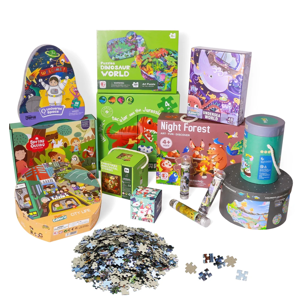 Rompecabezas de cartón de máquina UV de sublimación en blanco imprimible  personalizado FSC 500 piezas 1000 piezas rompecabezas