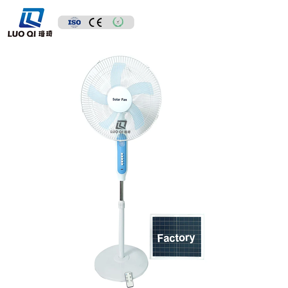 16 Inch With Solar Panel Home Portable Stand Two Charging Methods Rechargeable Indoor Outdoor Electric Solar Fan