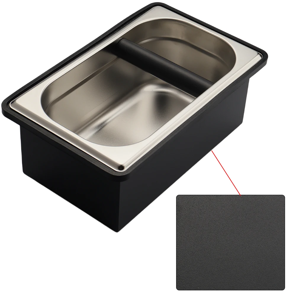 Новые аксессуары для бариста с резиновыми краями кофейный детонационный ящик из нержавеющей стали большая емкость