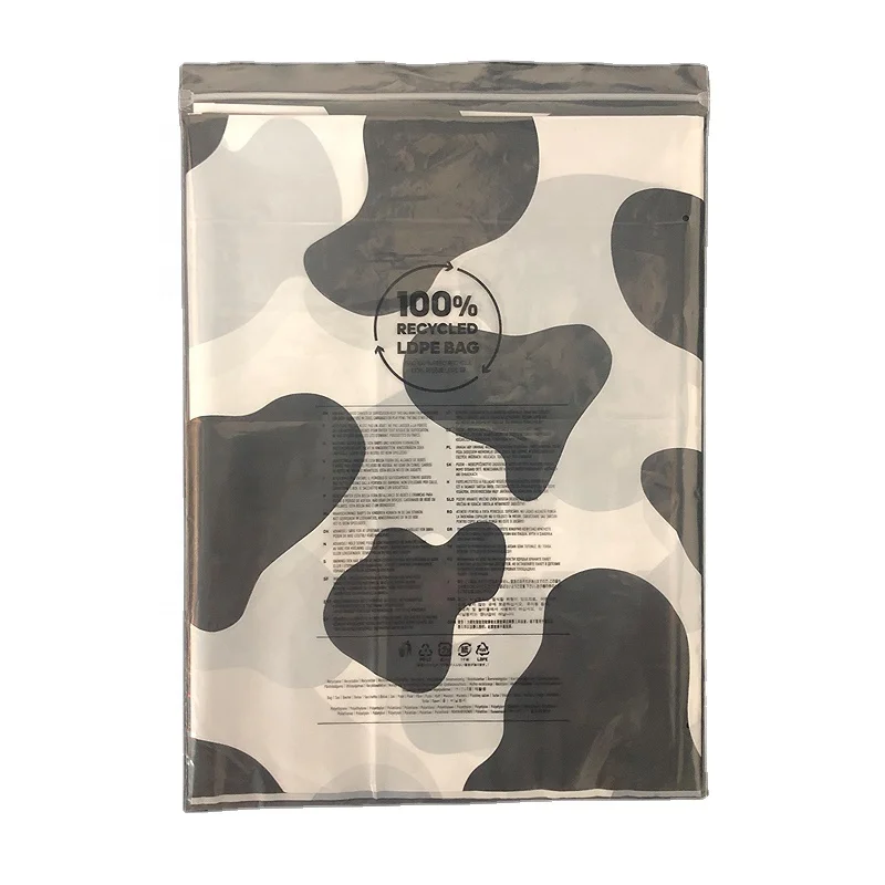 OEM custom printed grs plastic zip lock bag packaging clothes bag with logo bag ziplock