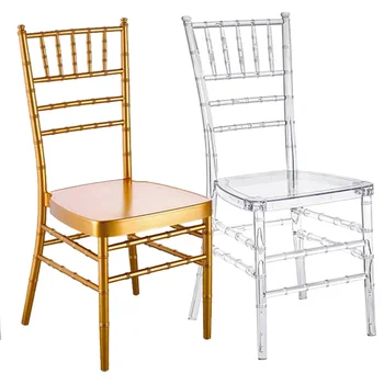 Factory Wholesale Chiavari Tiffany Stacking folding Chairs Tables Dining Room Furniture Resin Quality Event Banquet