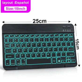 Custom Mini BT Keyboard Wireless Keyboard Rechargeable For iPad Phone Tablet Spanish Keyboard For Android ios Windows