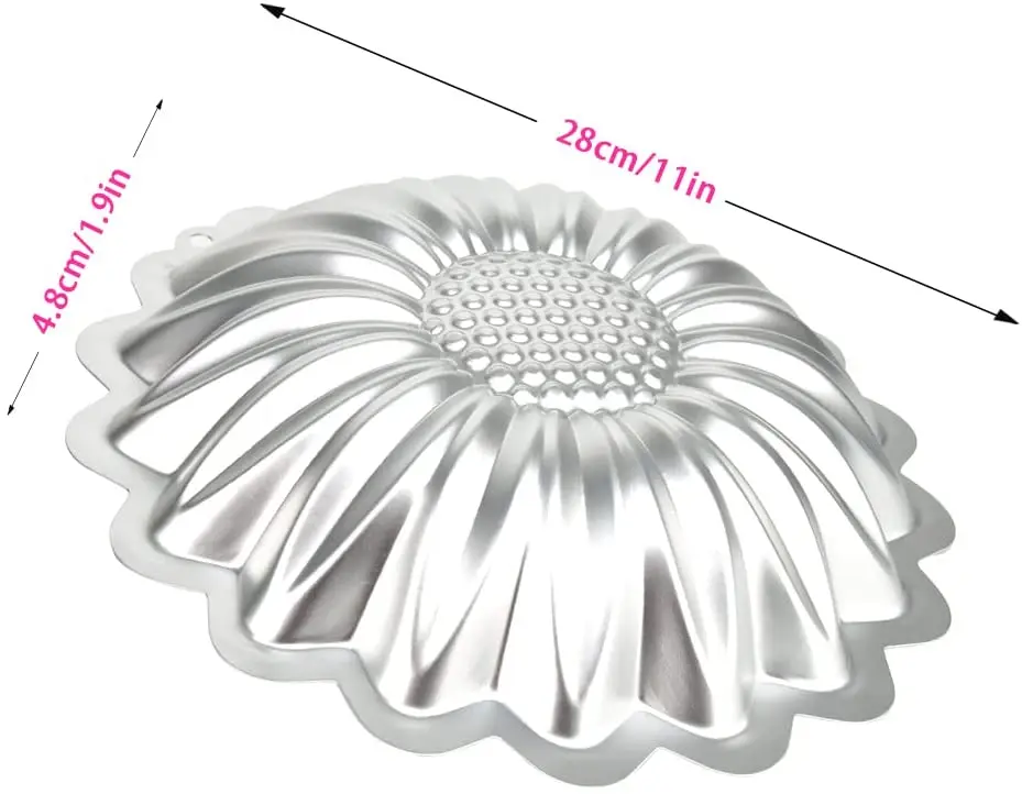 Sunflower Shaped Aluminum Nonstick Baking Pans Tins Cake Mold Baking Sun  Flower Cake Pan