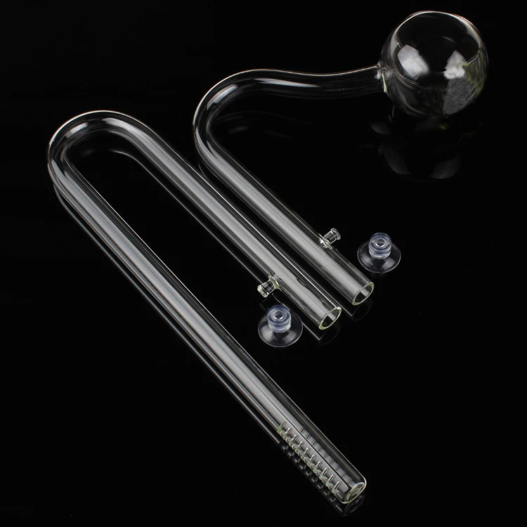 Eco-friendly Ada Style Lily Glass Pipe for Aquarium Plants