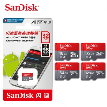 Wholesale 100% Original SanDisk flash TF/ Mini SD card 32GB 16gb Micro S D H C Cards A1 Ultra Class 10 flash memory Card