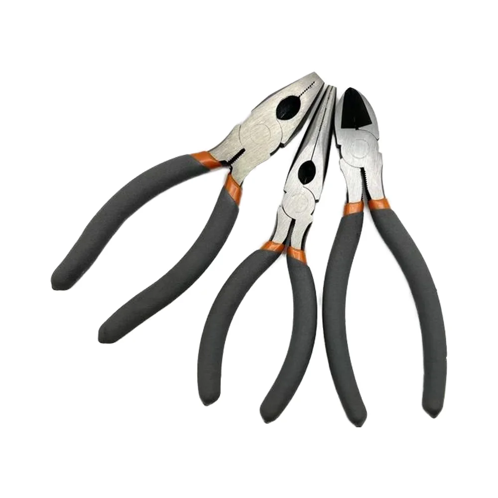 Professional DIY Grade Carbon Steel Multifunction Combination Pliers Dipped Wire Cutting Clamping PVC Plastic Molded Metric