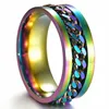 Anillo arcoiris con cadena arcoiris