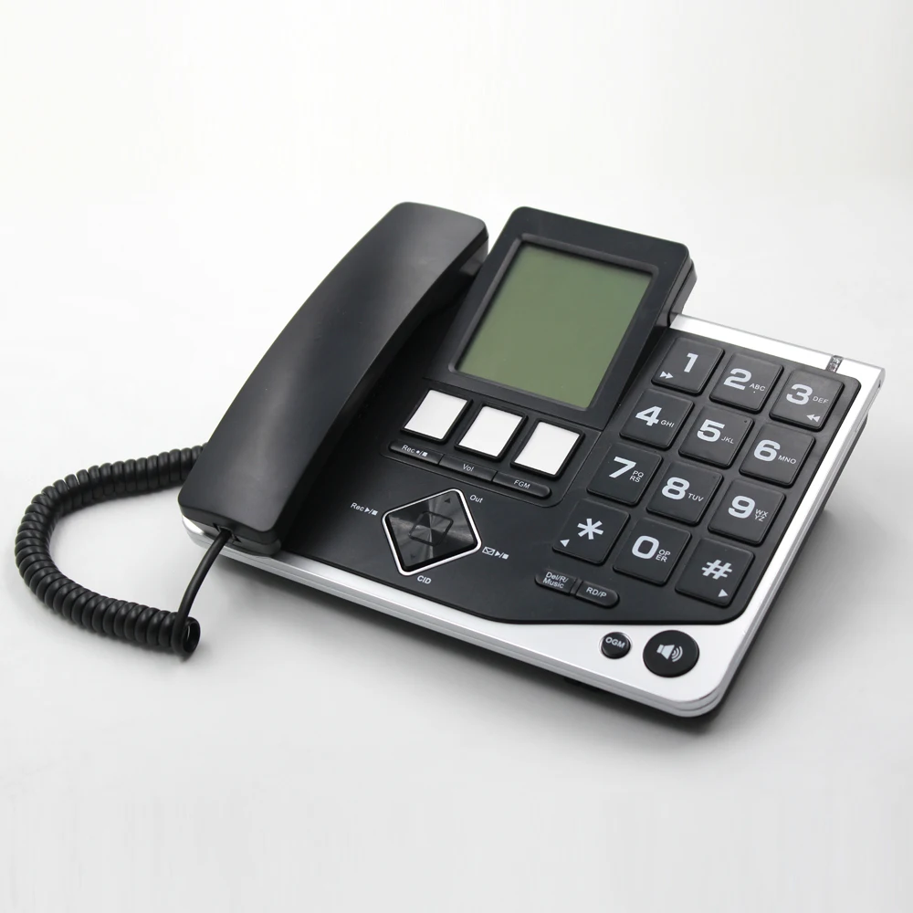 
Телефон для дома и офиса с функцией записи голоса и идентификатором звонка, телефон с TF-картой 