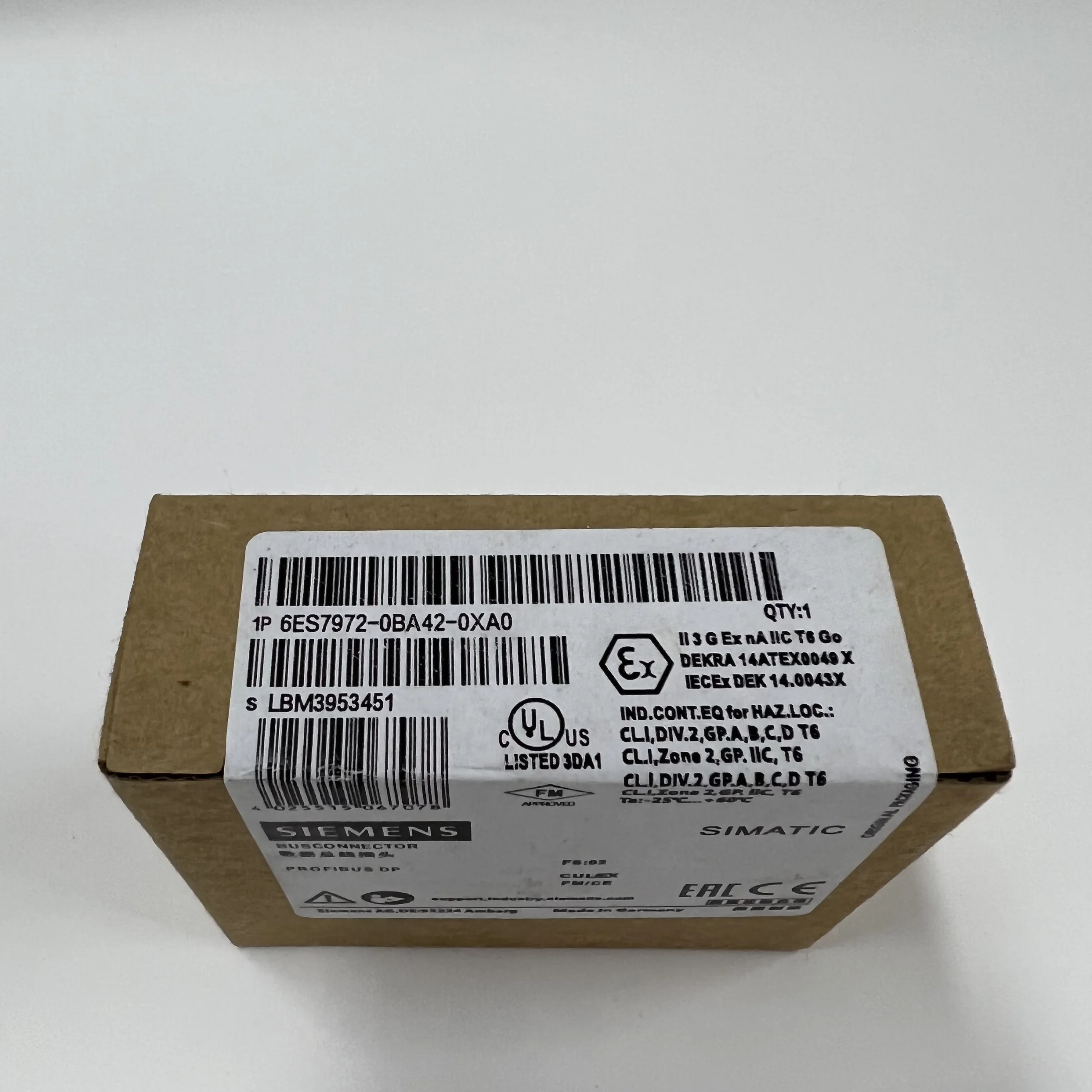 Siemens PROFIBUS Bus Connector 6ES7972‑0BA42‑0XA0 Siemens PROFIBUS Bus Connector 6ES7972‑0BA42‑0XA0