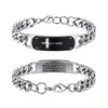 Bracelet croix courbée toujours gravé