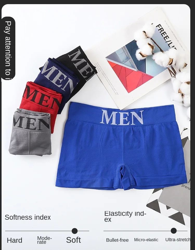 Brand Men's Wholesale Underwear Boxer Shorts Polyester Seamless