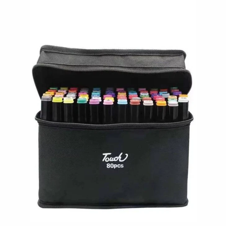 80色アートスケッチ用アルコールマーカーペン80PCSツインマーカー