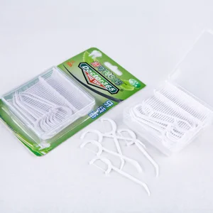 Daily Care Factory Oral Health Care Tool JS2001D Type Plastic Toothpick Flosser for Adult